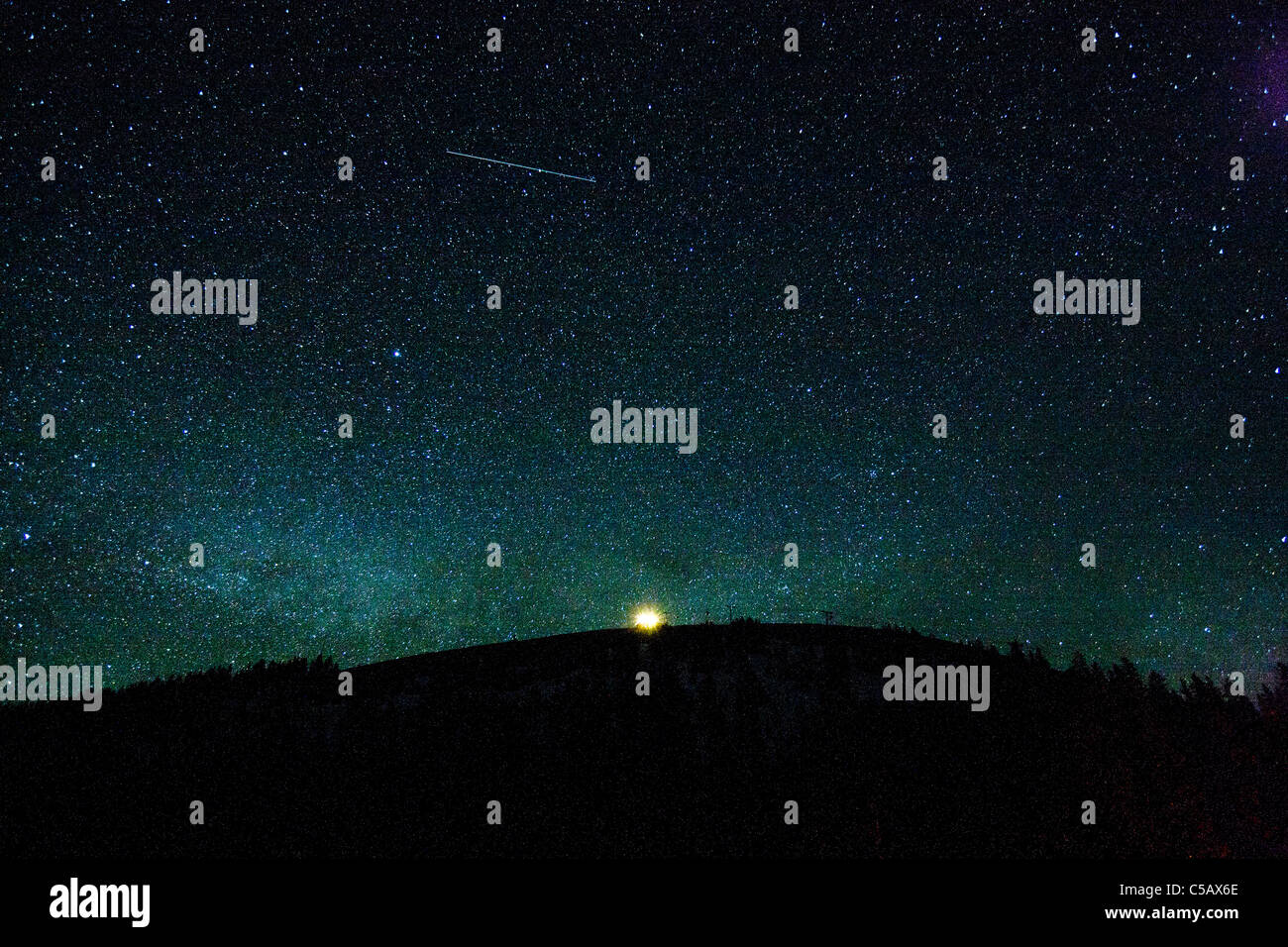 Star filled sky near Monarch Pass, Sawatch Range, Chaffee County, Colorado, USA. Stock Photo