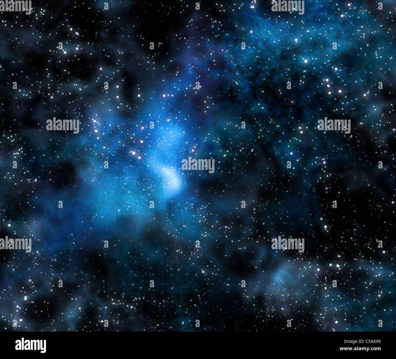 image of stars and nebula clouds in deep space Stock Photo