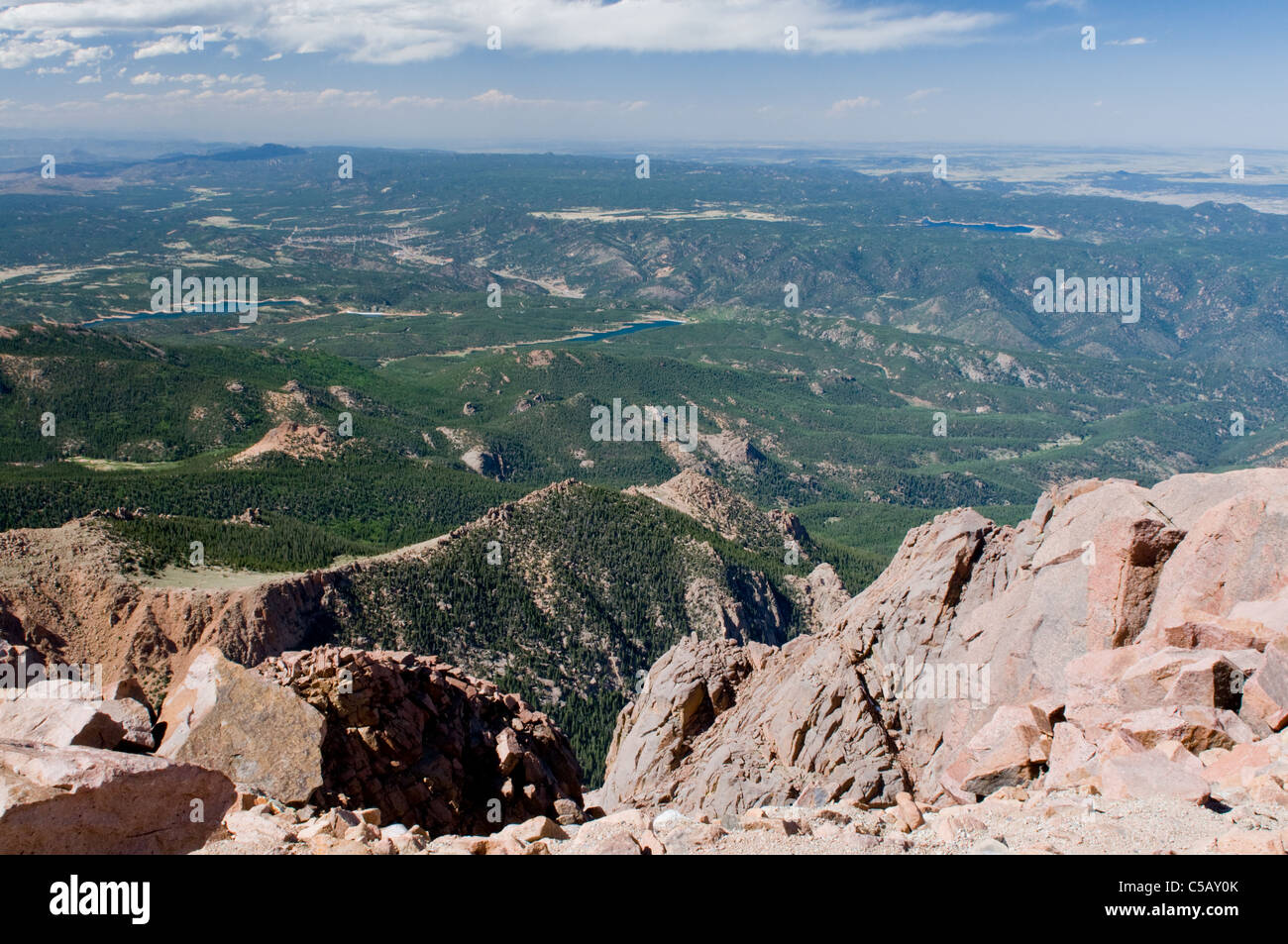 Top of Pikes Peak, Colorado, USA, National Forest Stock Photo