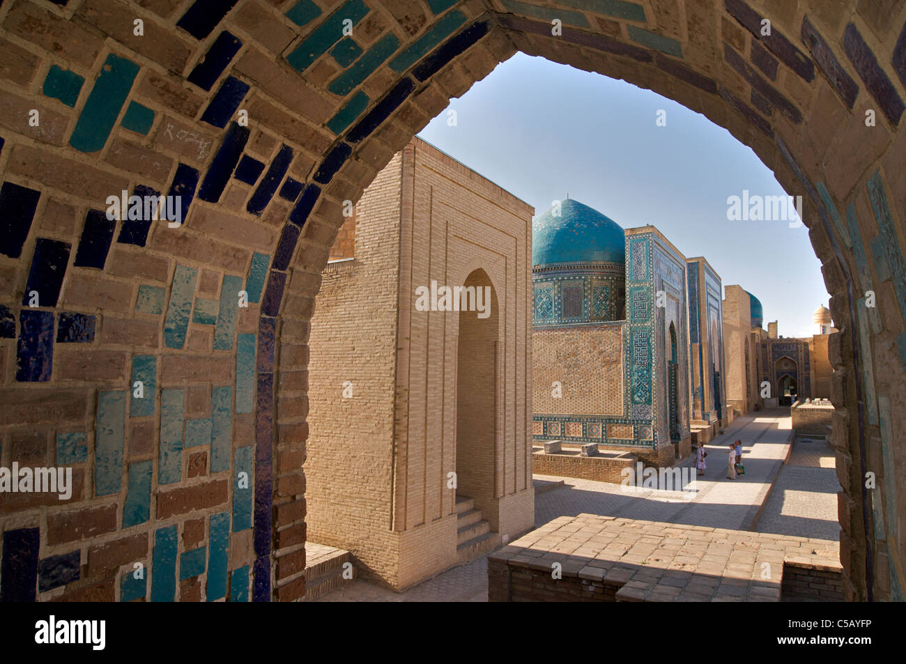 Shahr i Zindah mausoleum, Samarkand, Uzbekistan Stock Photo