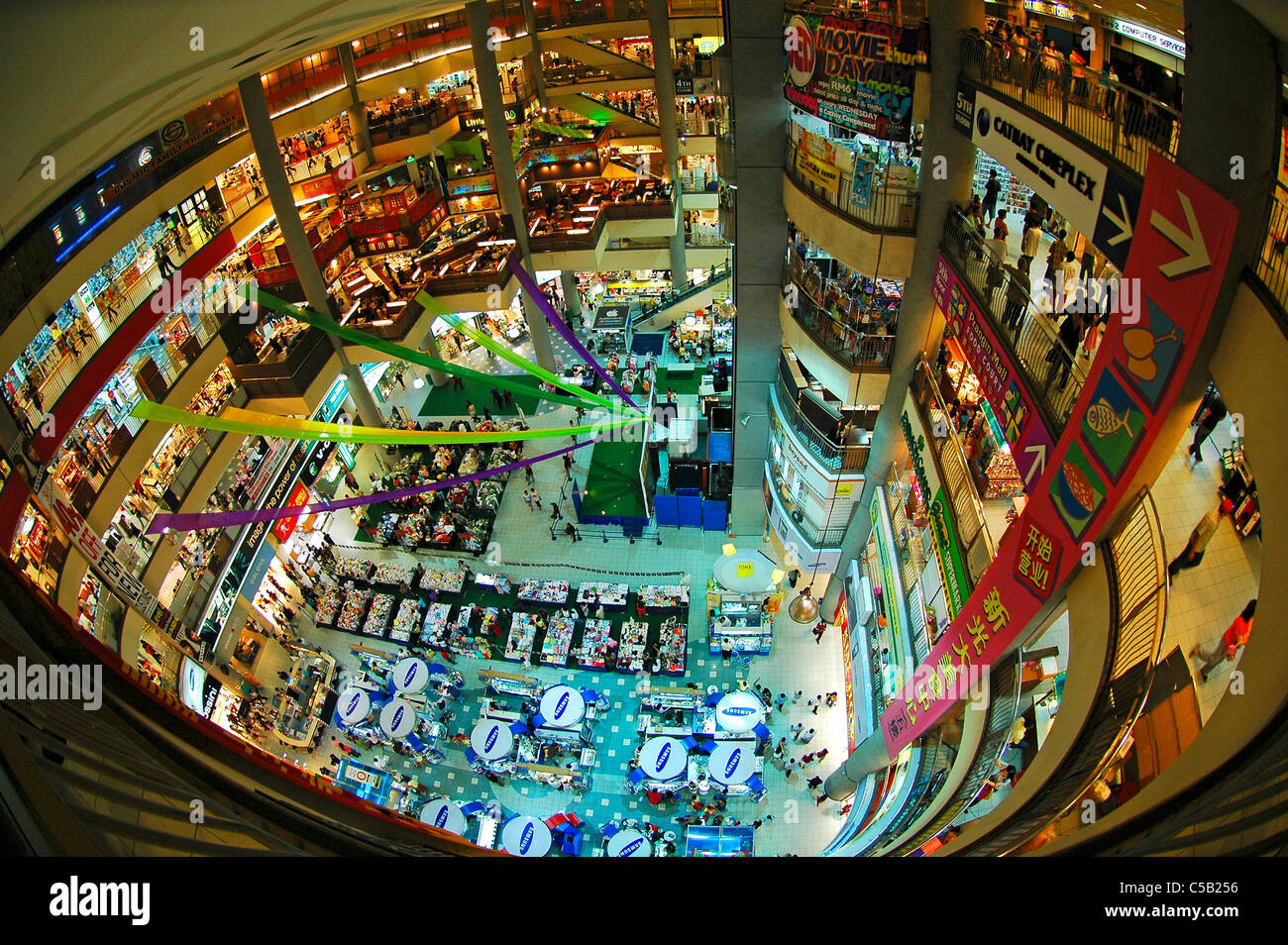 Komtar shopping mall, Penang's tallest building and shopping mall interior, George town, Penang, Malaysia. Stock Photo