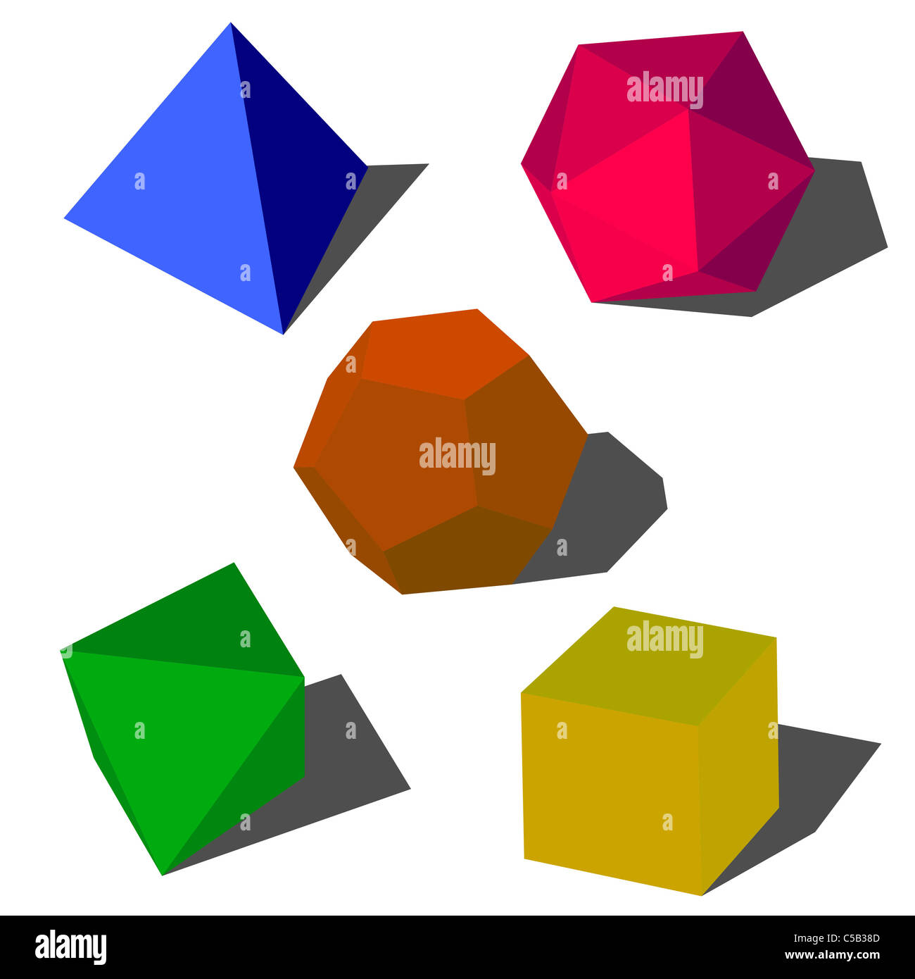colorfull 3d vector geometric shapes Stock Photo Alamy