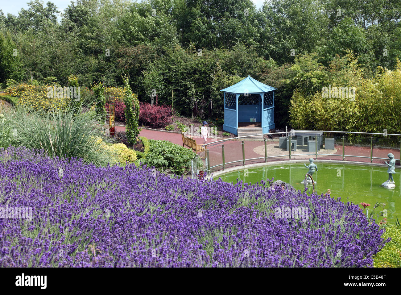 ornamental garden, Arboretum Garden Centre, Leighinbridge, Ireland Stock Photo