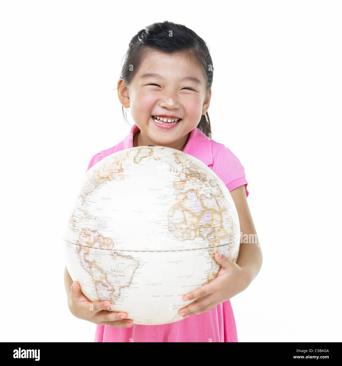 Close-up of children holding text Stock Photo
