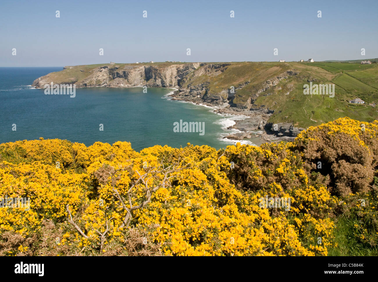 Trebarwith Beach Cornwall Near Tintagel Stock Photos Trebarwith