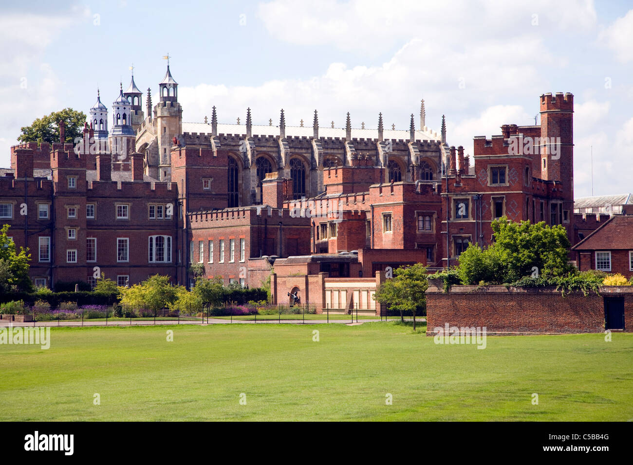 Buildings and playing fields of Eton College, Berkshire, England Stock