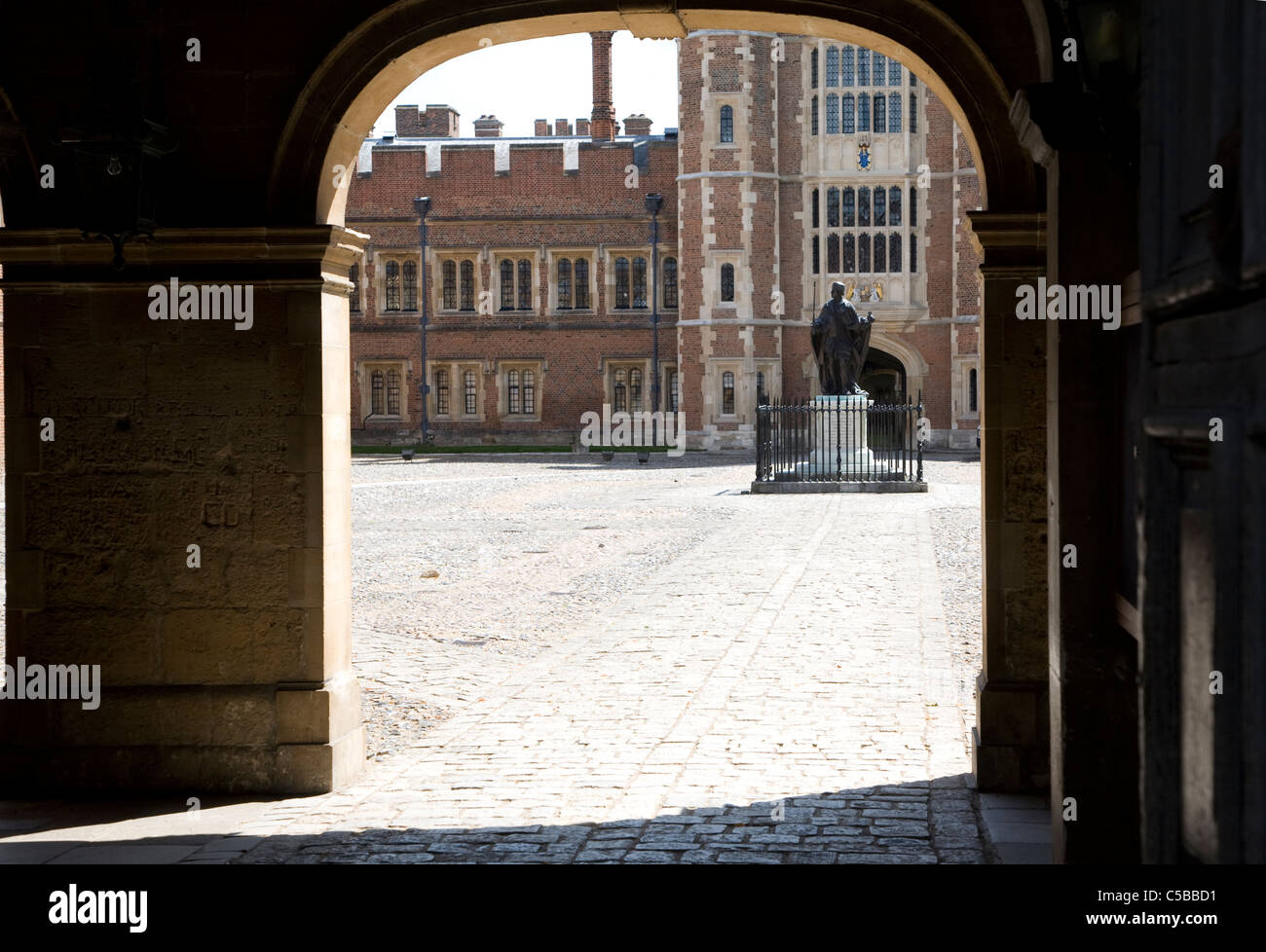 Entrance to courtyard of Eton College, Berkshire, England Stock Photo