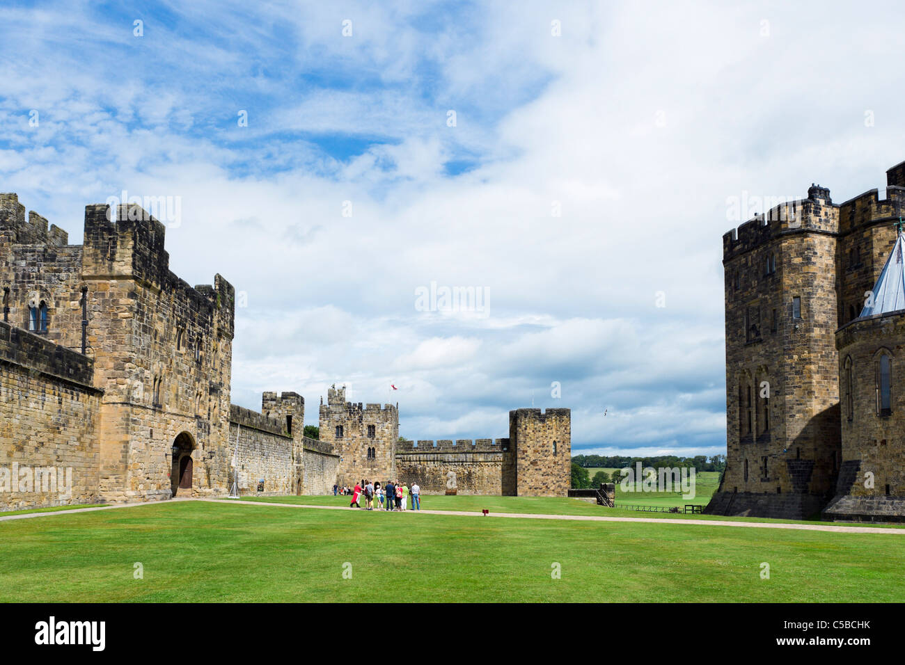 The Outer Bailey in Alnwick Castle (used as location for Hogwarts