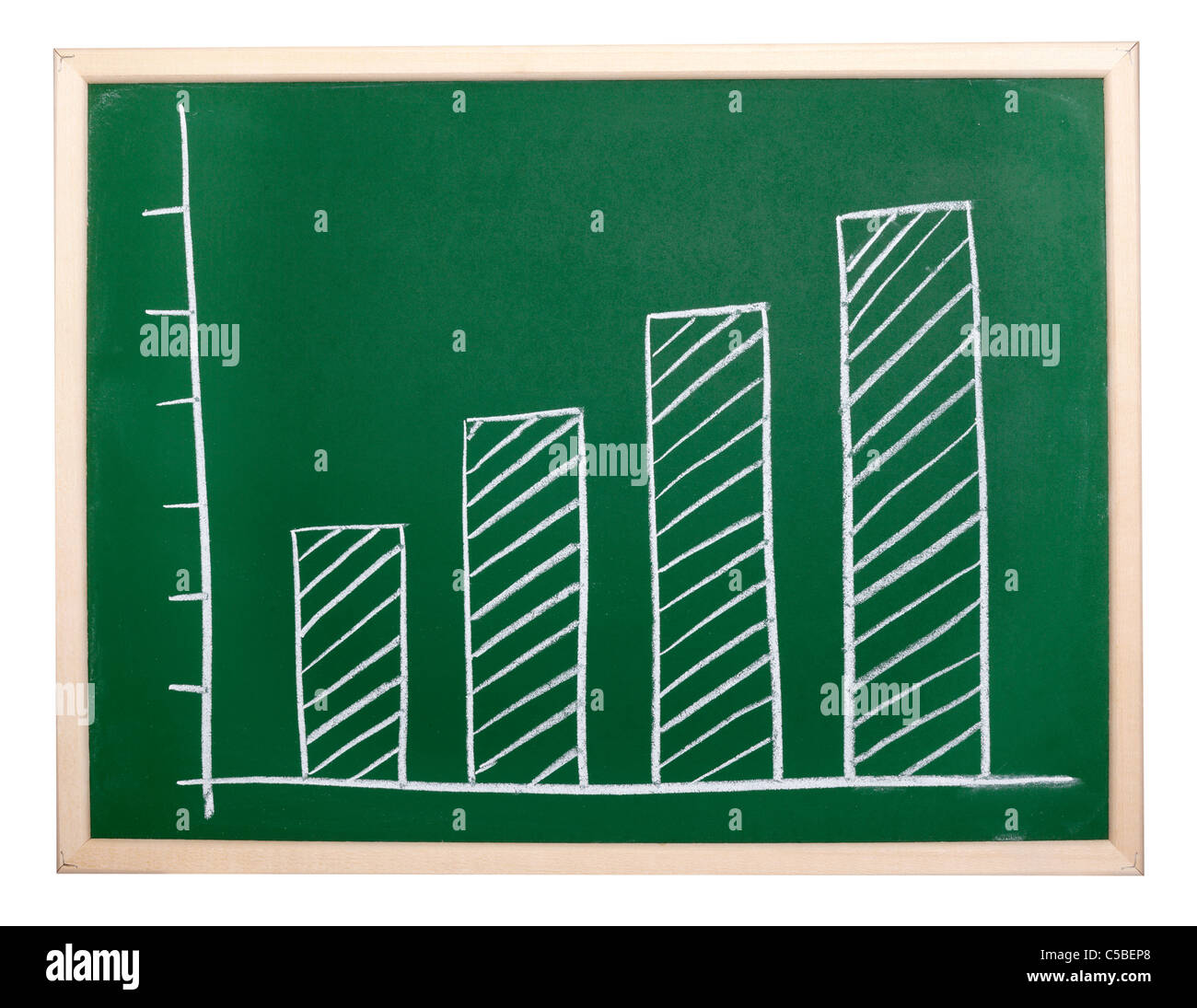 finance graph on a blackboard Stock Photo Alamy