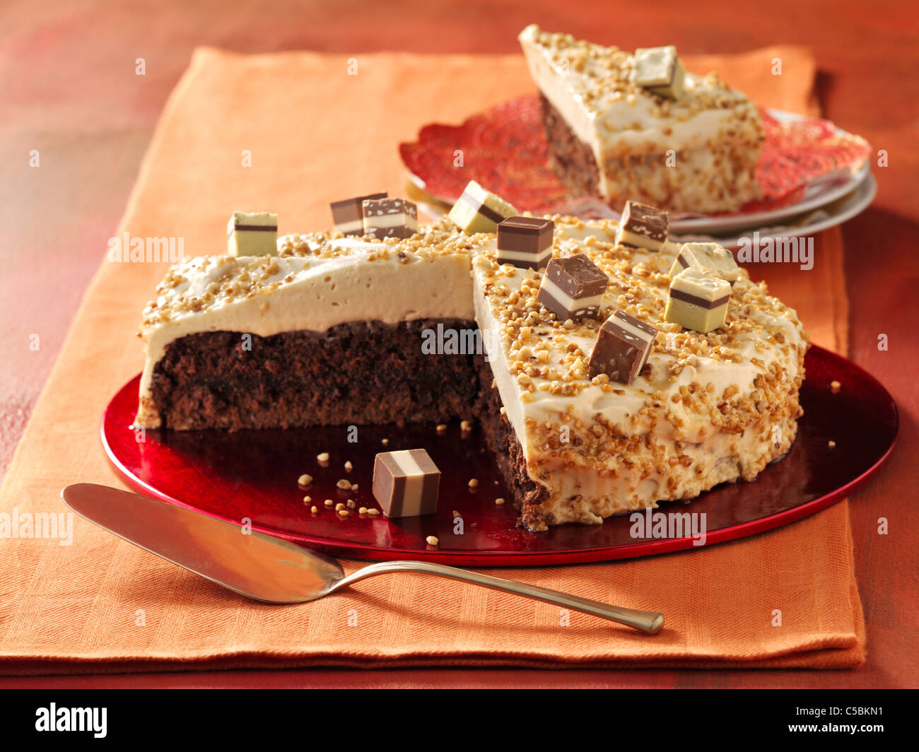 Toffee cream cake Stock Photo - Alamy