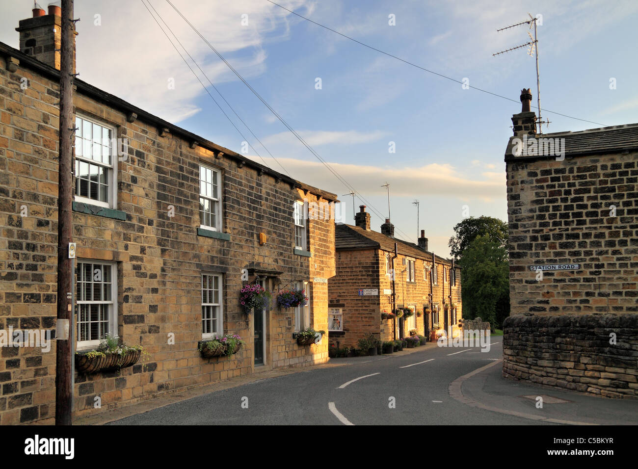 The village of Esholt near Bradford, West Yorkshire, was once used for the filming of the ITV show Emmerdale Stock Photo