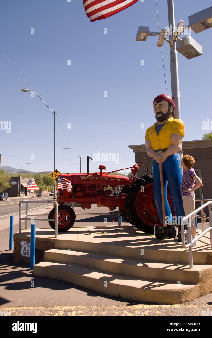 Louie the Lumberjack Statue Flagstaff Arizona USA Stock Photo Alamy