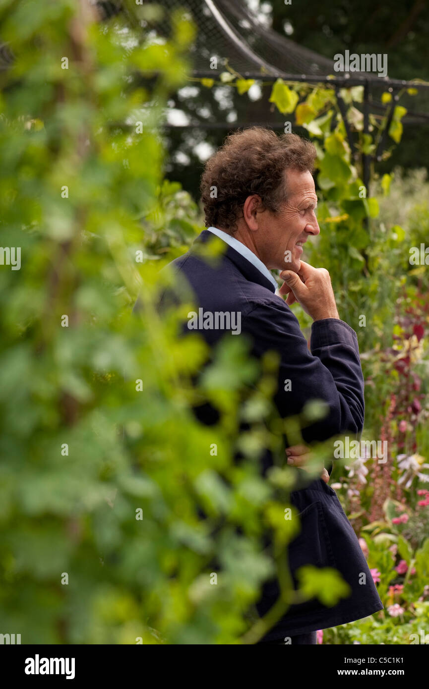 Monty Don in The RHS Edible Garden at 2011 Hampton Court Palace Flower Show, UK Stock Photo