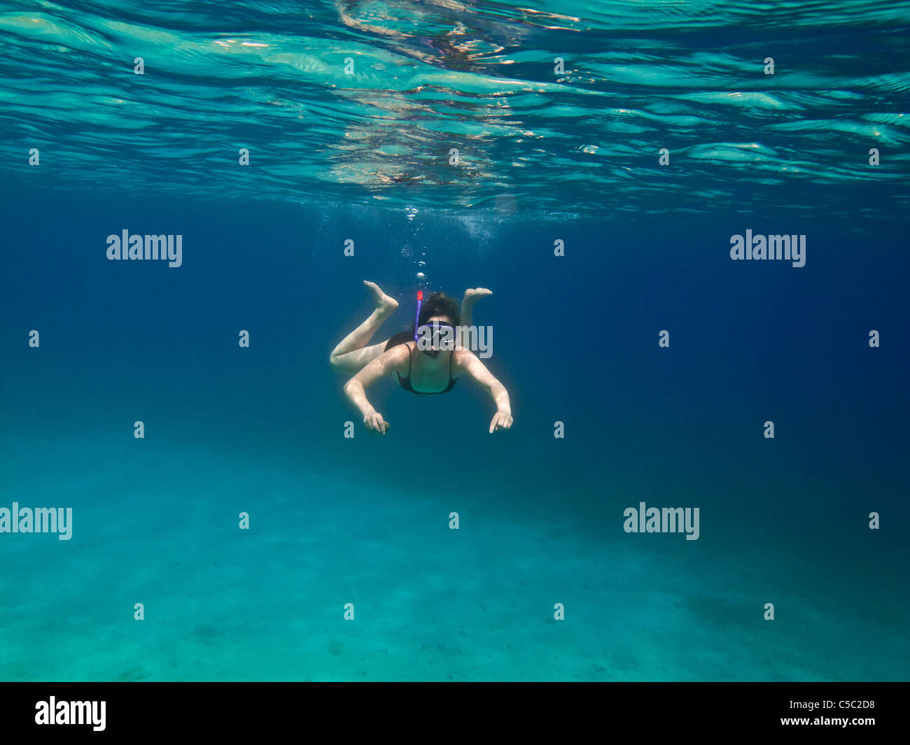 Teenage girl underwater snorkel hires stock photography and images Alamy