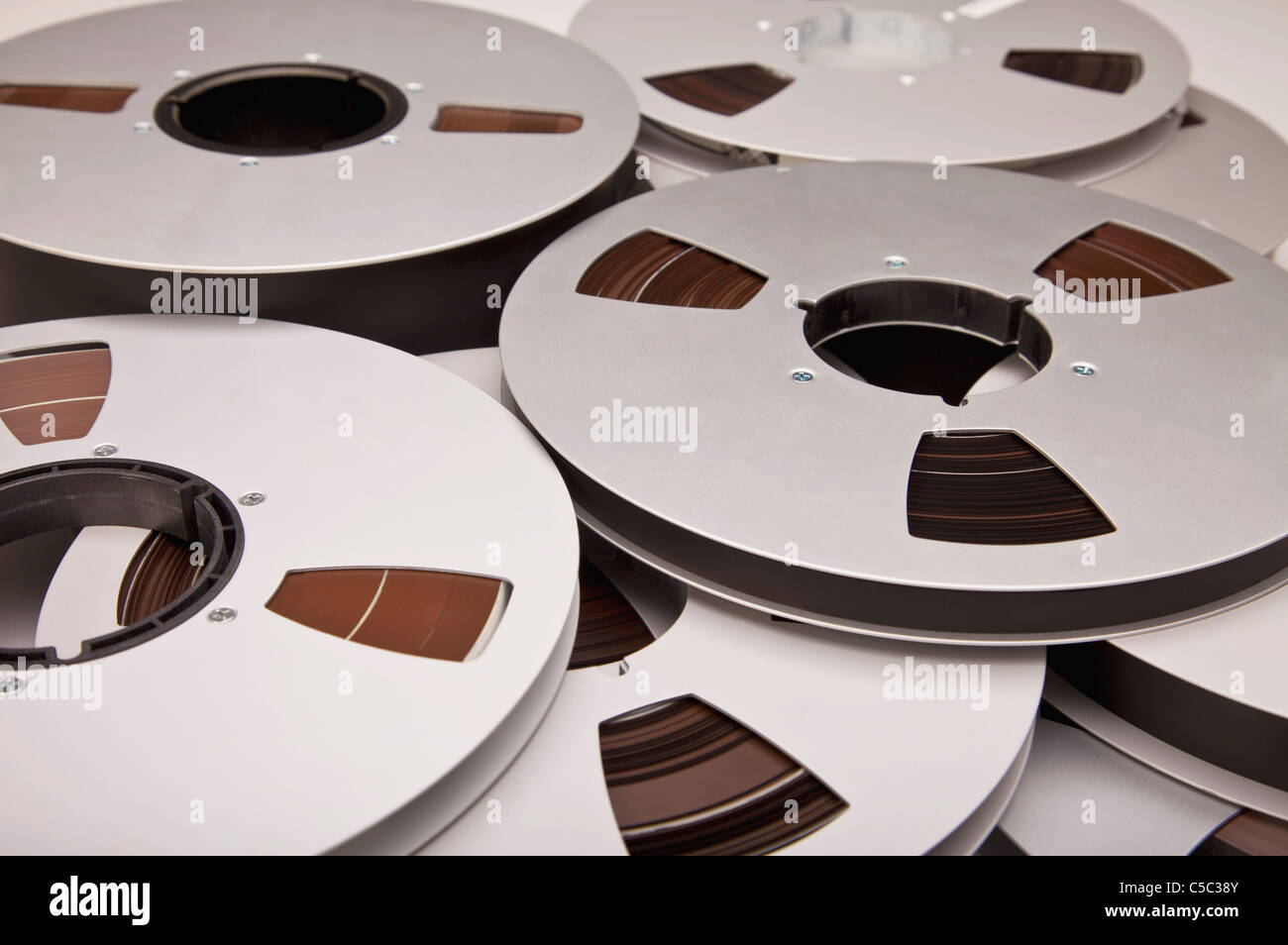 Audio Recording Tape On Reels Stock Photo Alamy