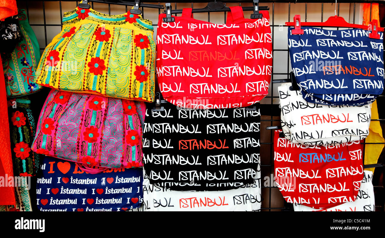 Traditional handbags on sale at a souvenir store in Turkey Stock Photo -  Alamy