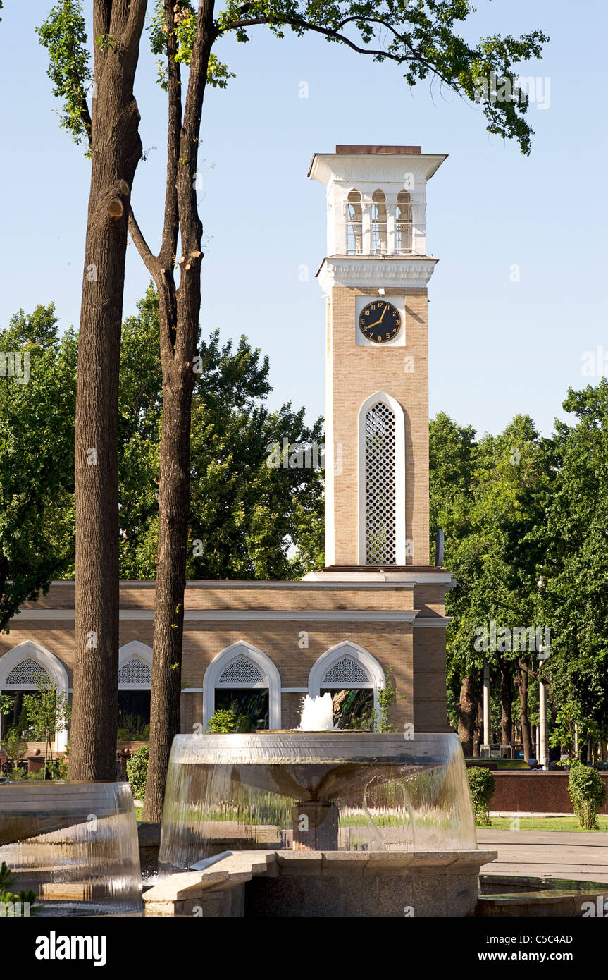 Kuranti Clock Tower, viewed from Amir Timur Public Garden, Tashkent
