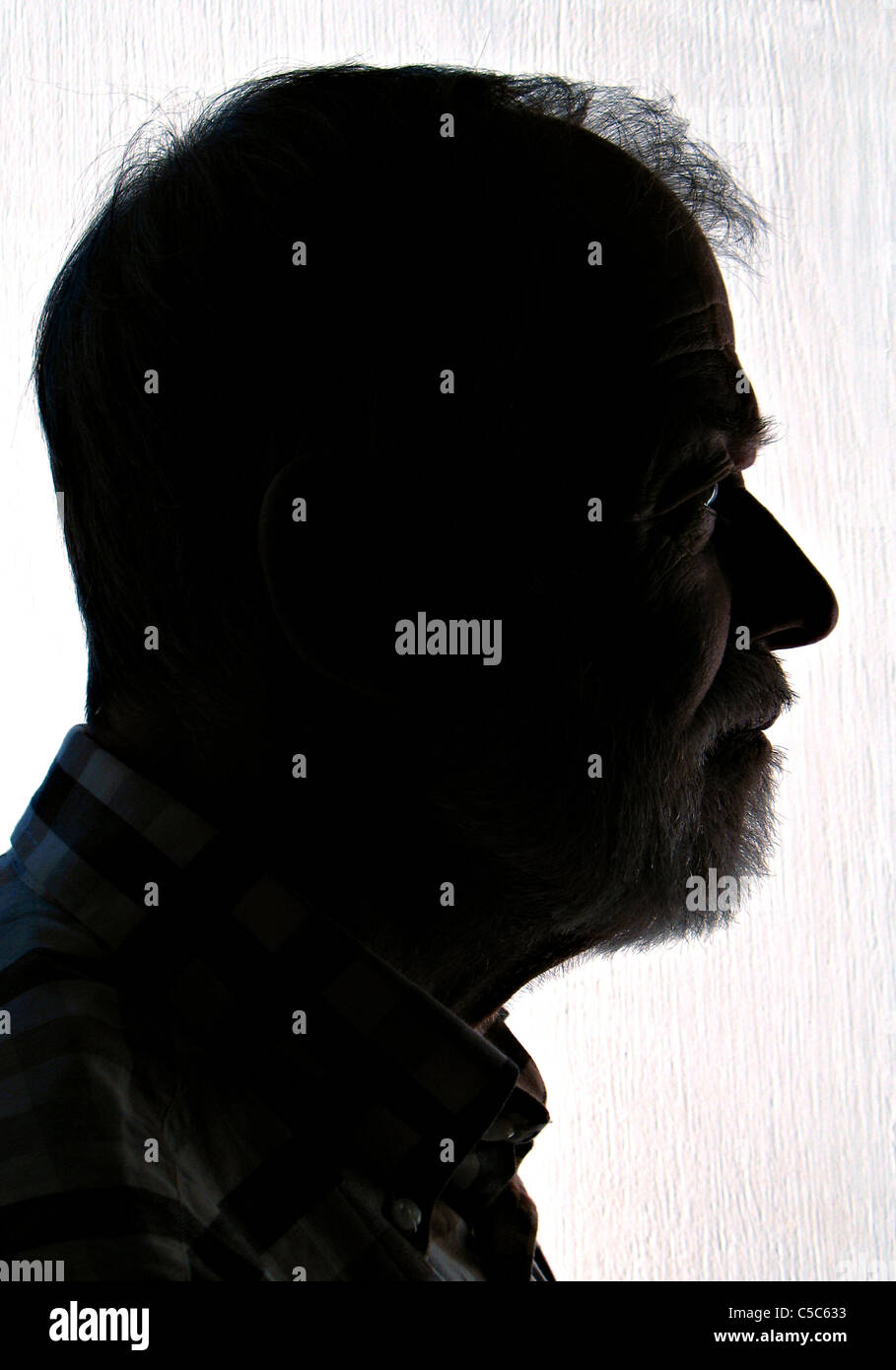 Old man white beard profile hi-res stock photography and images - Alamy