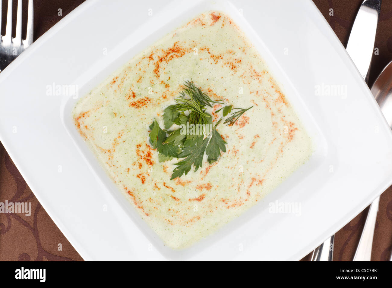 spinach cream soup Stock Photo - Alamy