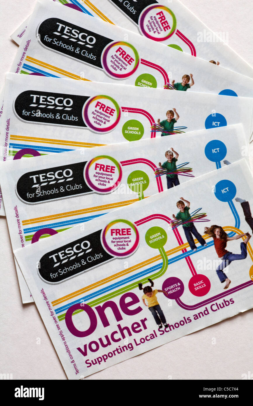 Tesco school vouchers Tesco for Schools & Clubs vouchers on white