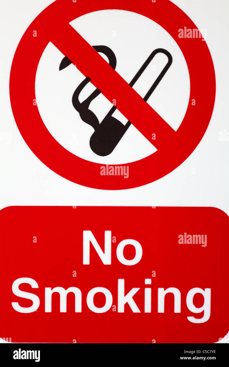 Close up of no smoking sign - UK Stock Photo