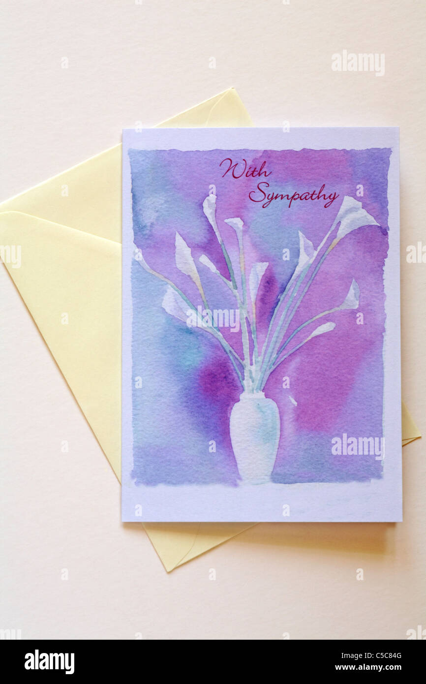 With Sympathy card and envelope Stock Photo Alamy