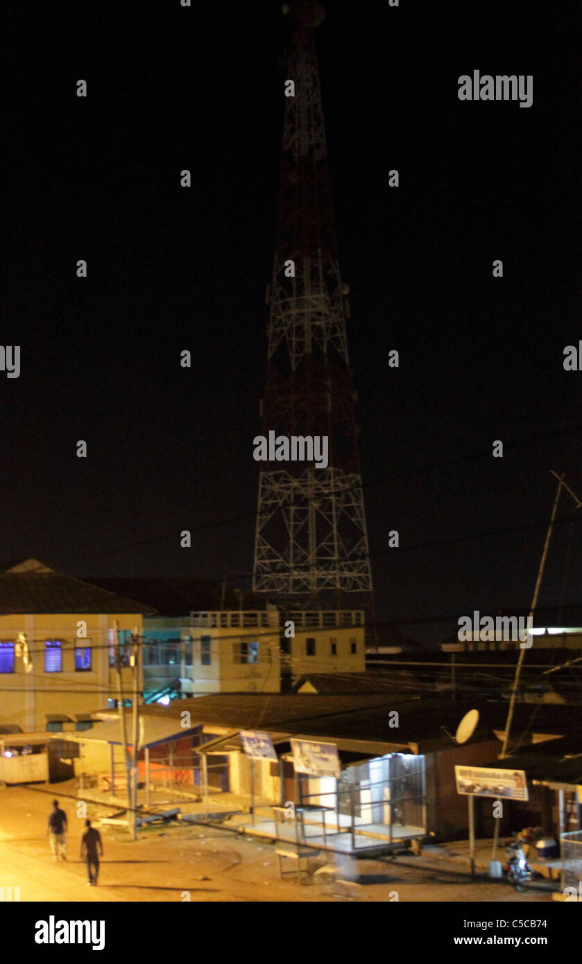 Telecom masts have become ubiquitous in Africa. Telco, mast, tall, etc. Stock Photo