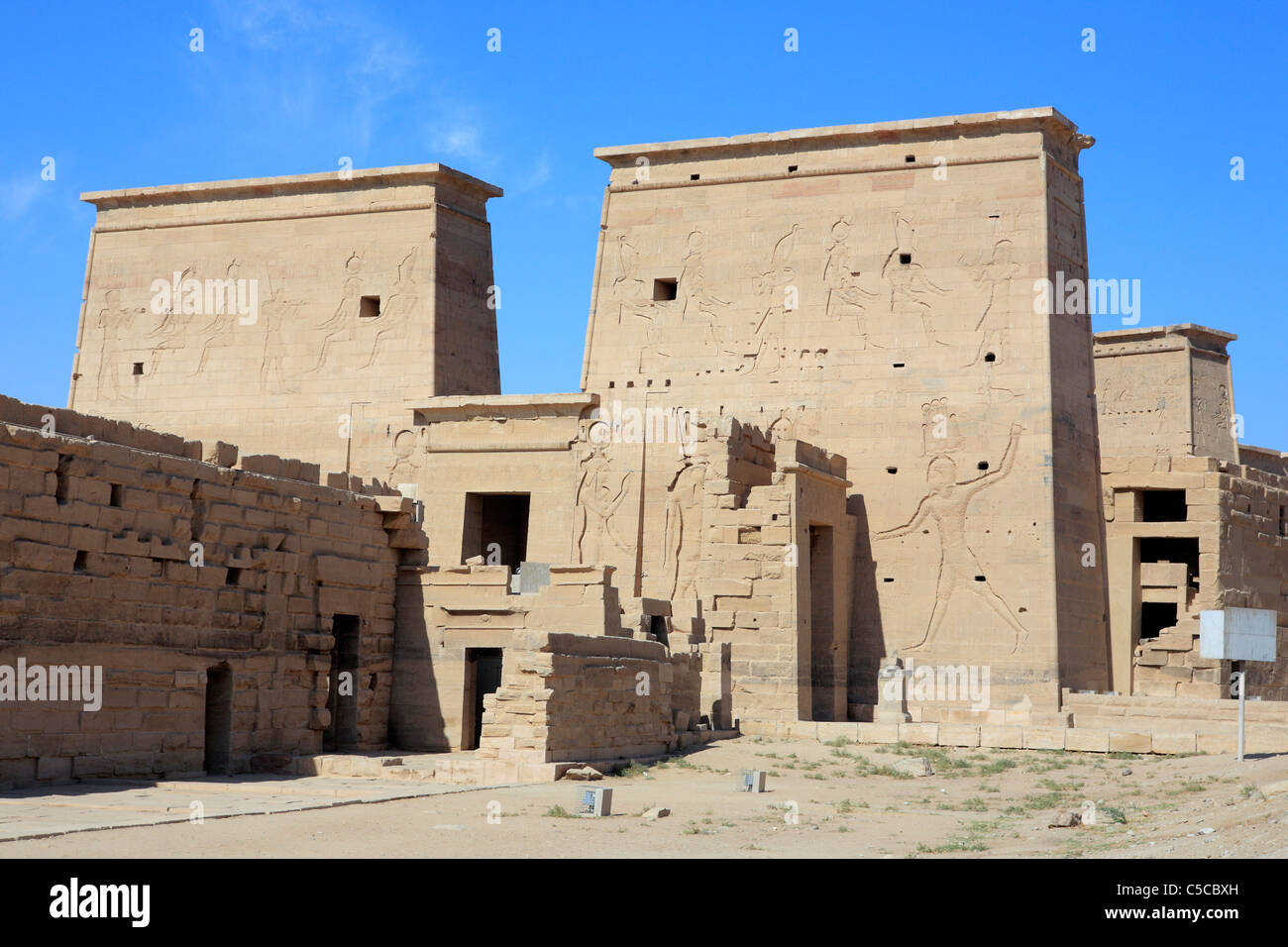 Isis temple (4th century BC), Philae island, Aswan, Egypt Stock Photo