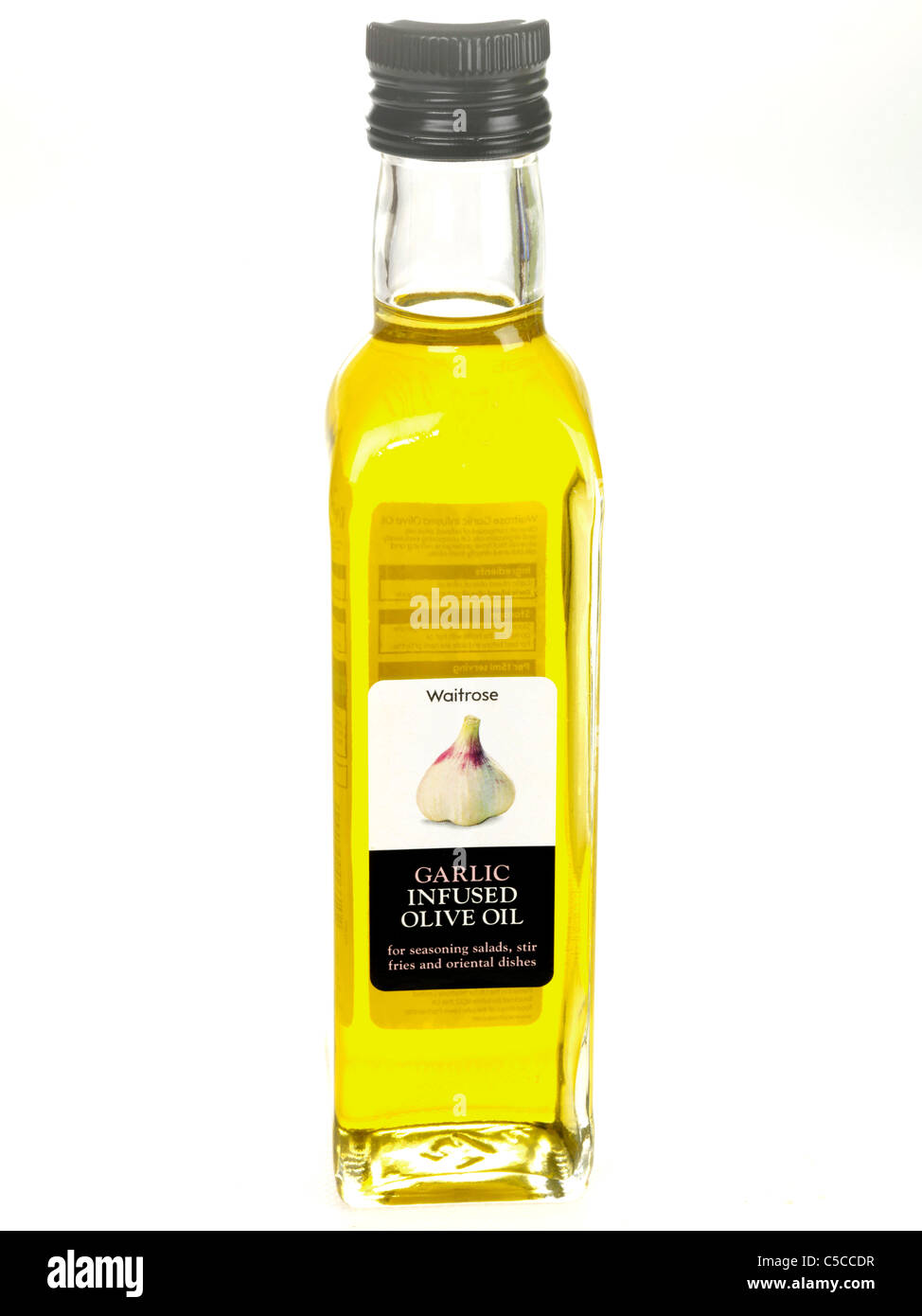 Waitrose garlic infused olive oil bottle hires stock photography and