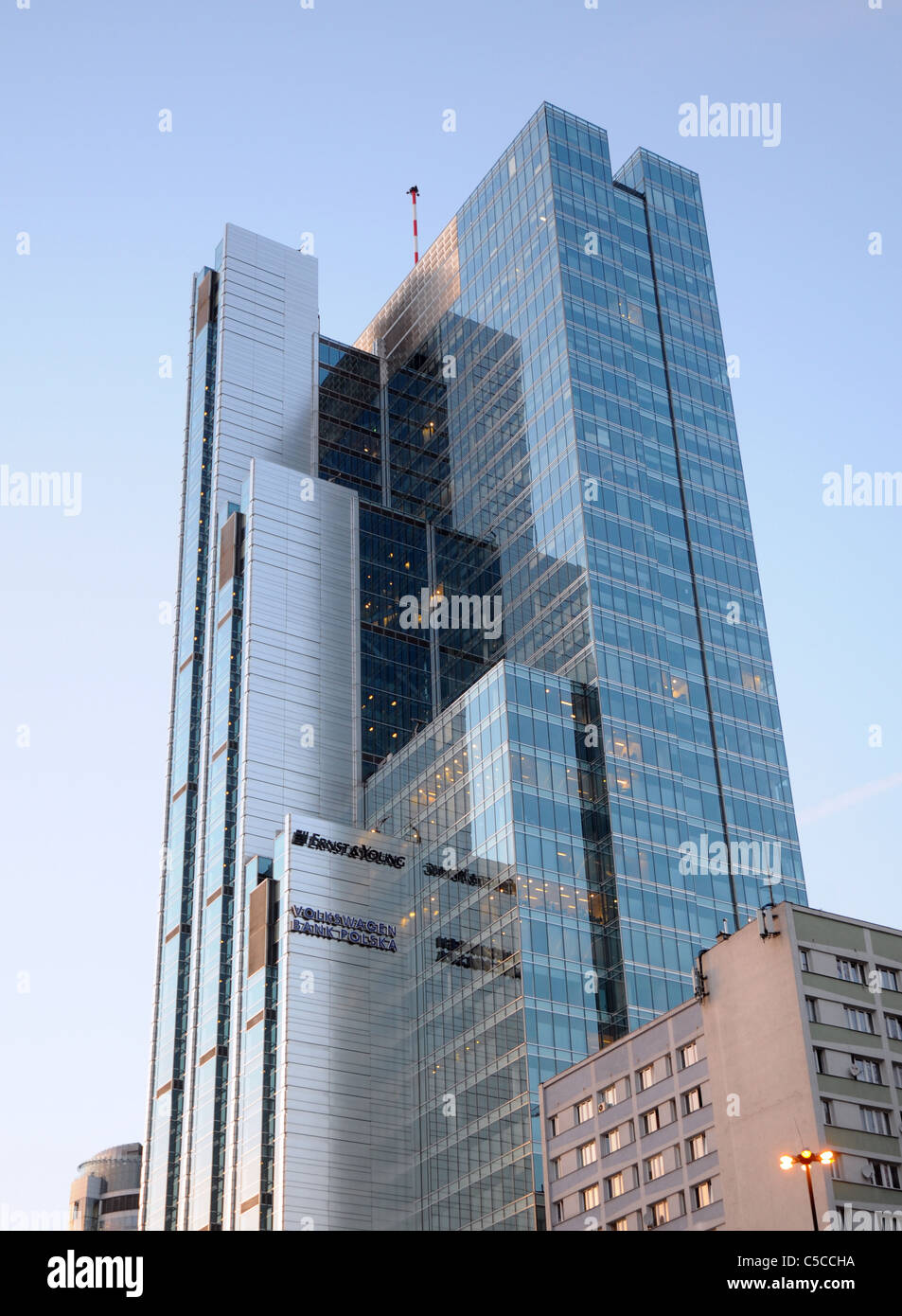 Rondo 1 modern office building in Warsaw Poland Stock Photo