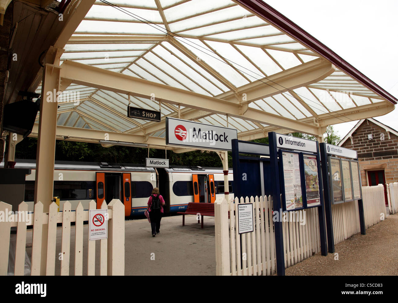 Matlock railway station, Matlock, Derbshire, England, U.K Stock Photo
