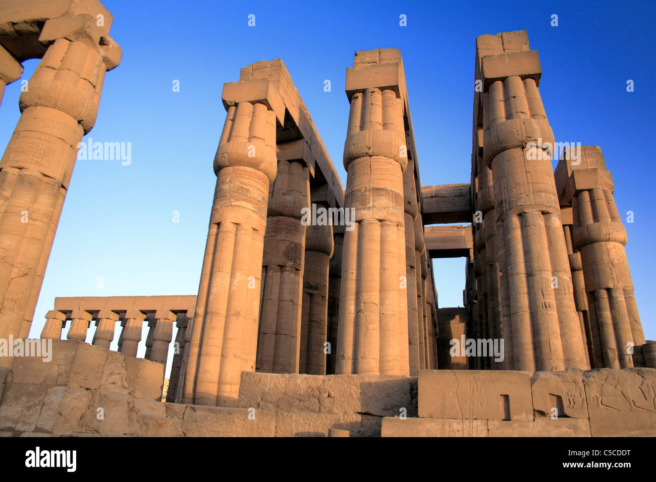 Hypostyle Hall and court of Amenhotep III (c. 1370 BC), Luxor, Egypt Stock Photo