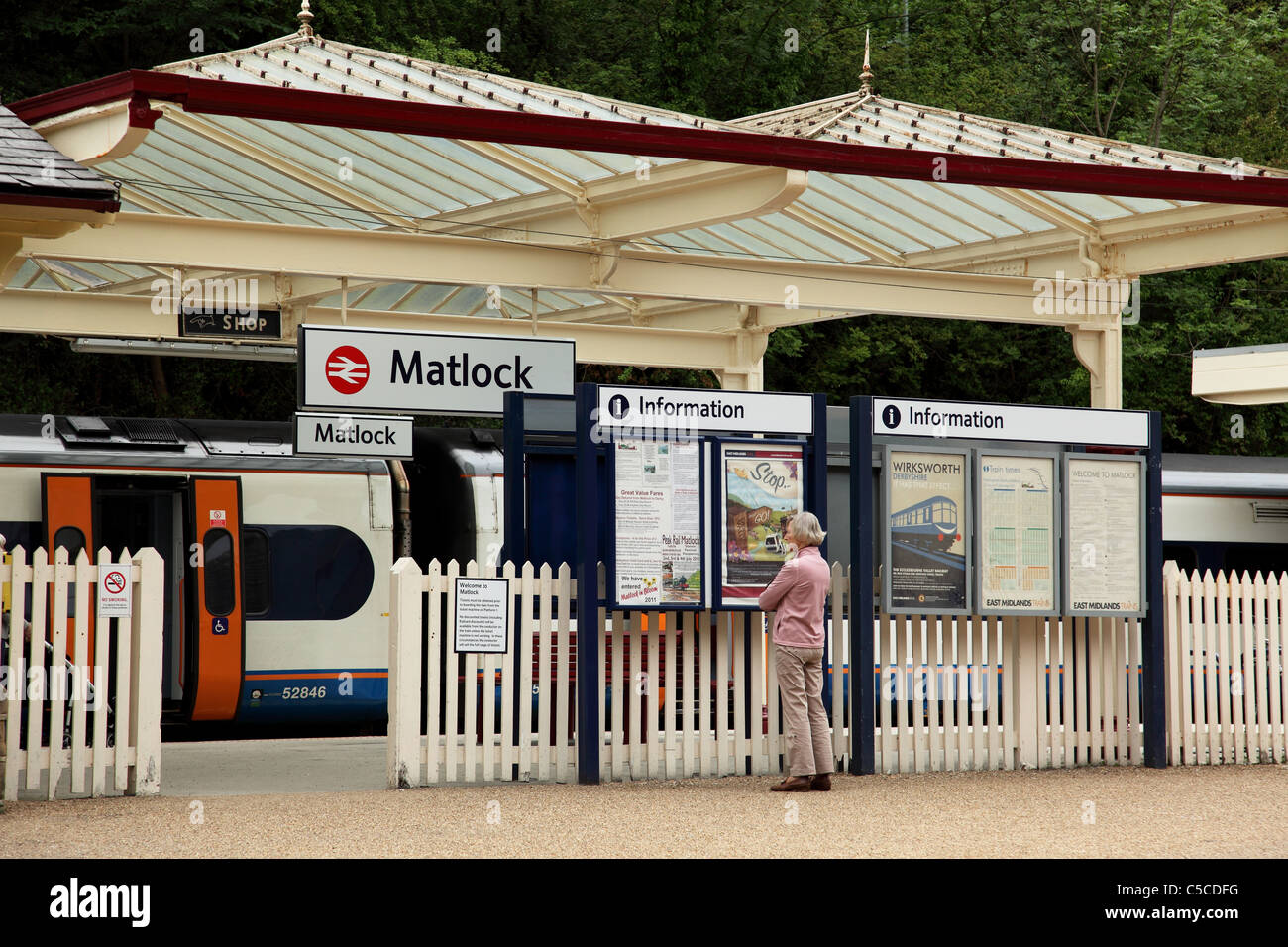 Matlock railway station, Matlock, Derbshire, England, U.K. Stock Photo