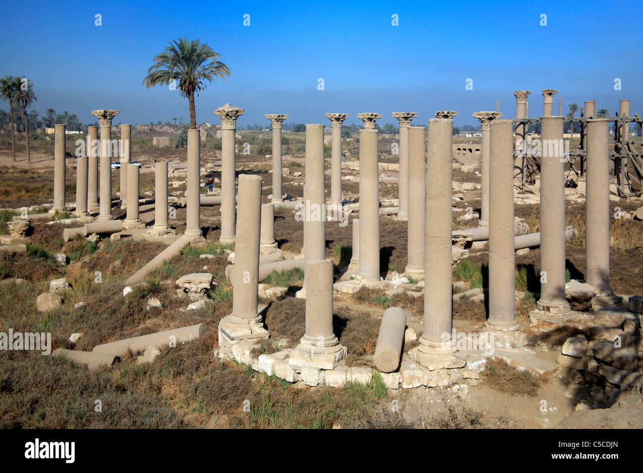 Ruins of the Cathedral (c.430-440), Hermopolis (al-Ashmunein), Egypt Stock Photo