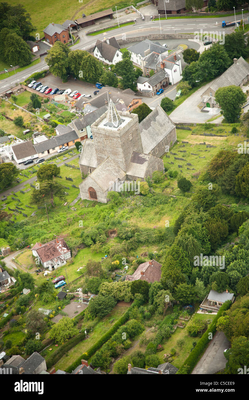Llanbadarn church near Aberystwyth, Ceredigion west wales uk from the