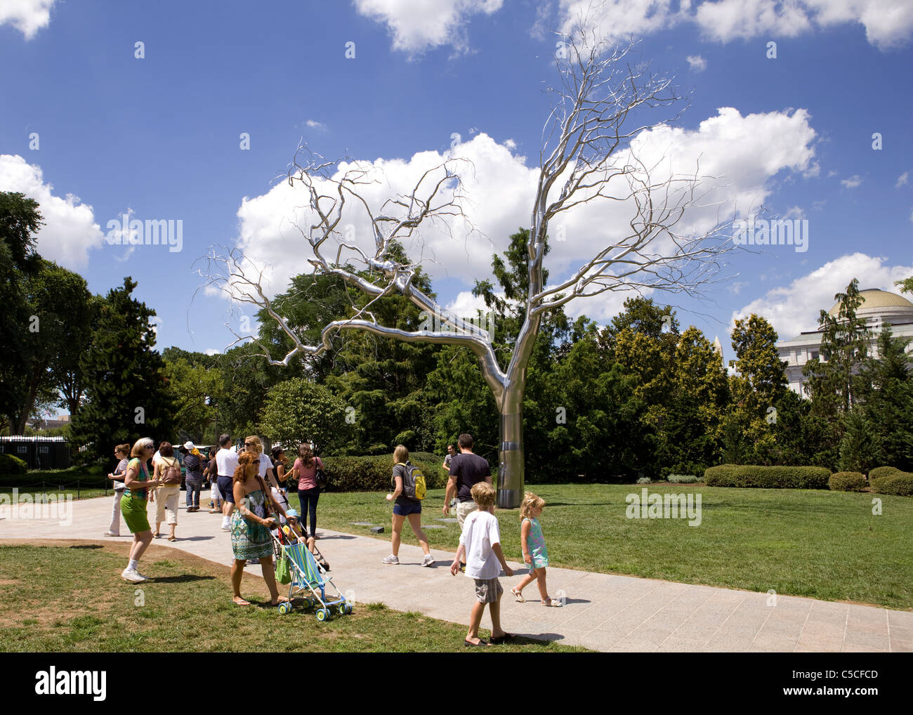 National Gallery of Art sculpture garden Stock Photo
