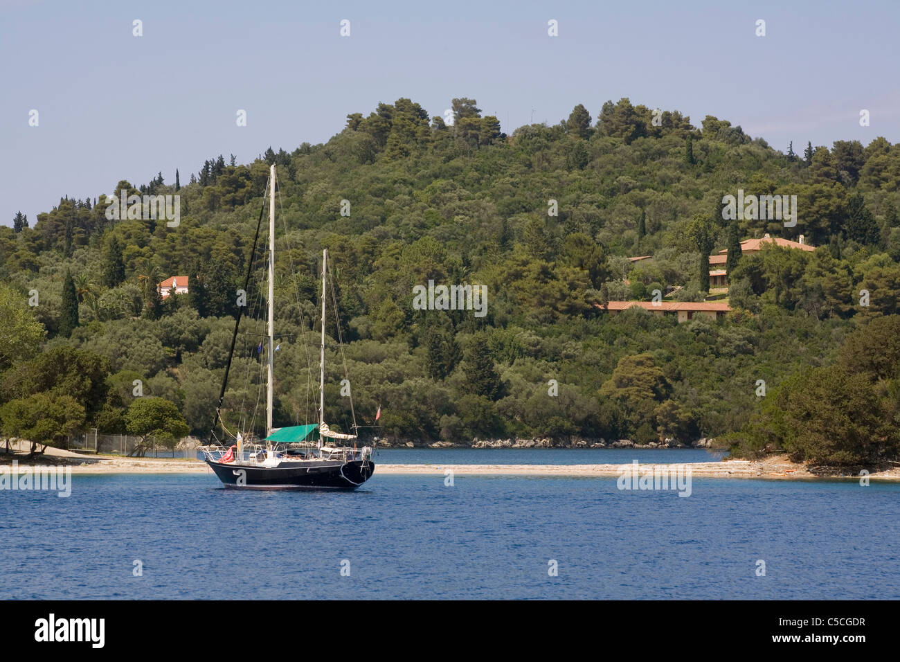 Greece Ionian islands Lefkada, Skorpios island, Onassis home Stock ...