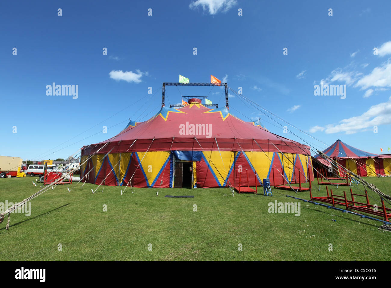 Zippos circus tent at a performance in the UK Stock Photo