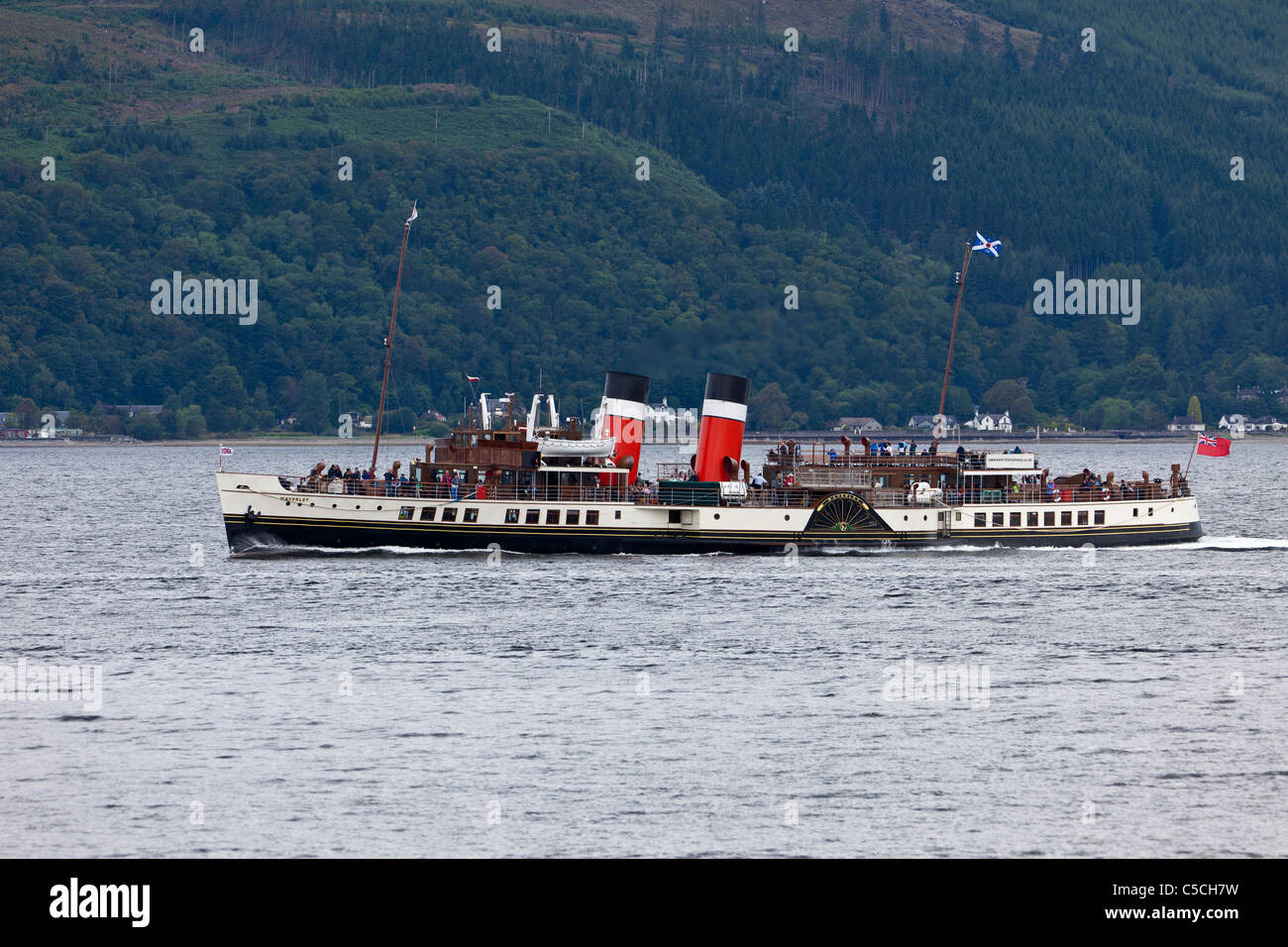 Paddle-ship Waverly on the River Clyde Stock Photo
