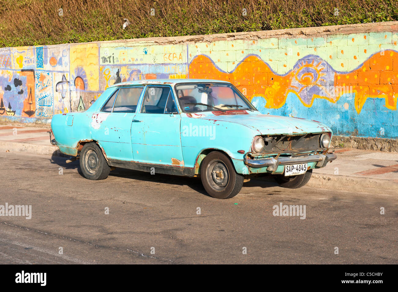 Vintage car, Montevideo, Uruguay, South America Stock Photo Alamy