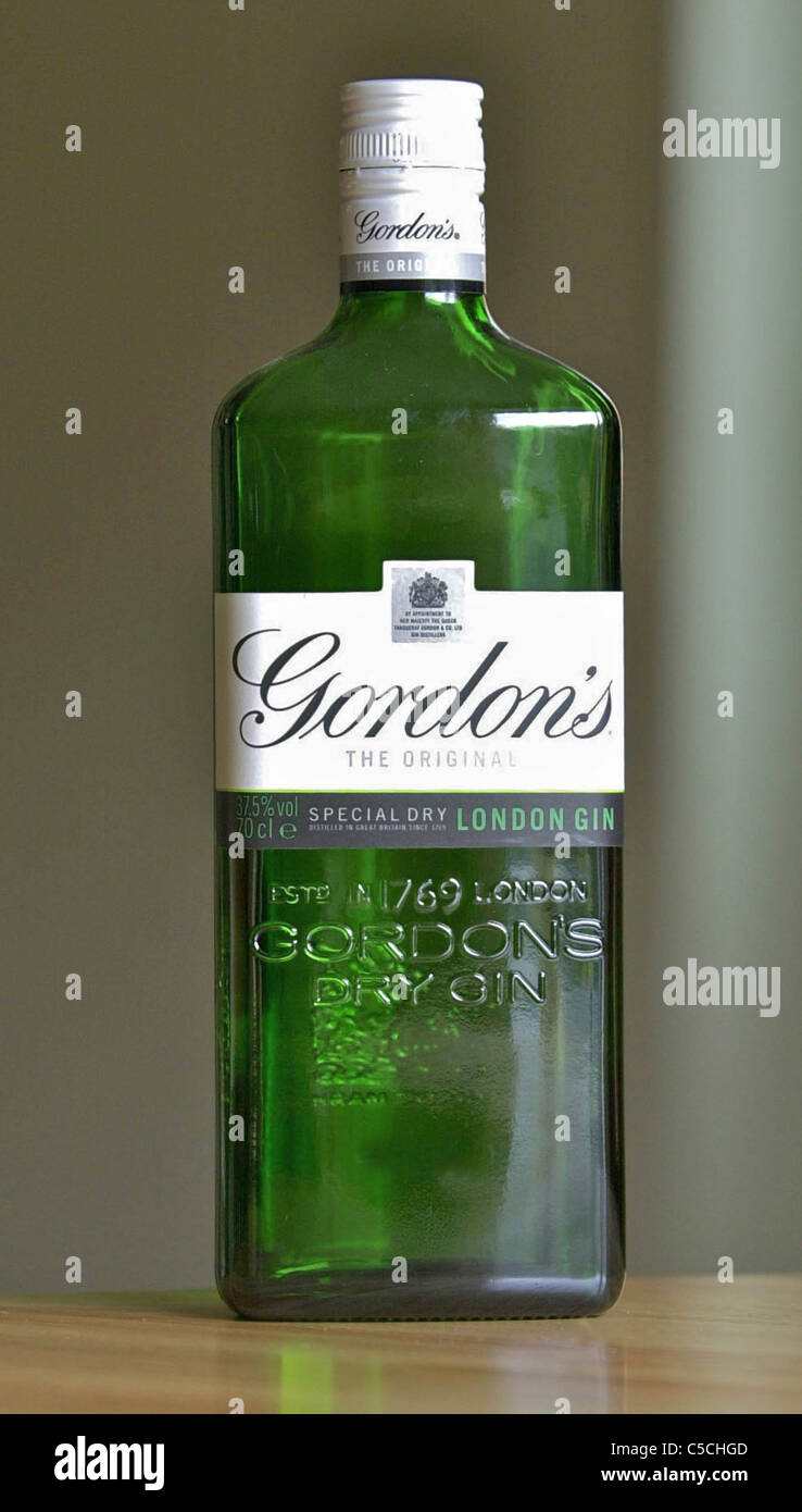 Alcoholic beverage, drink, fermented, social problems. GORDON'S GIN GORDONS SPIRIT editorial use only Stock Photo