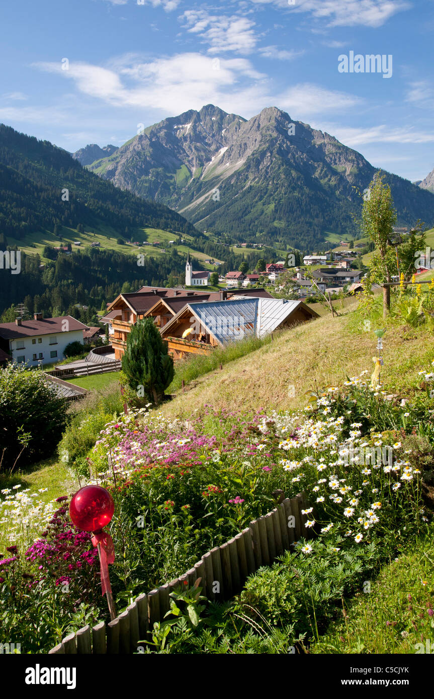 Hirschegg, Kleinwalsertal valley, Vorarlberg, Allgaeu Alps, Austria Stock Photo