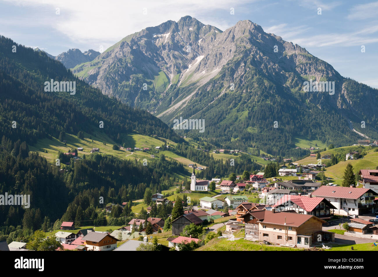 Hirschegg, Kleinwalsertal valley, Vorarlberg, Allgaeu Alps, Austria Stock Photo