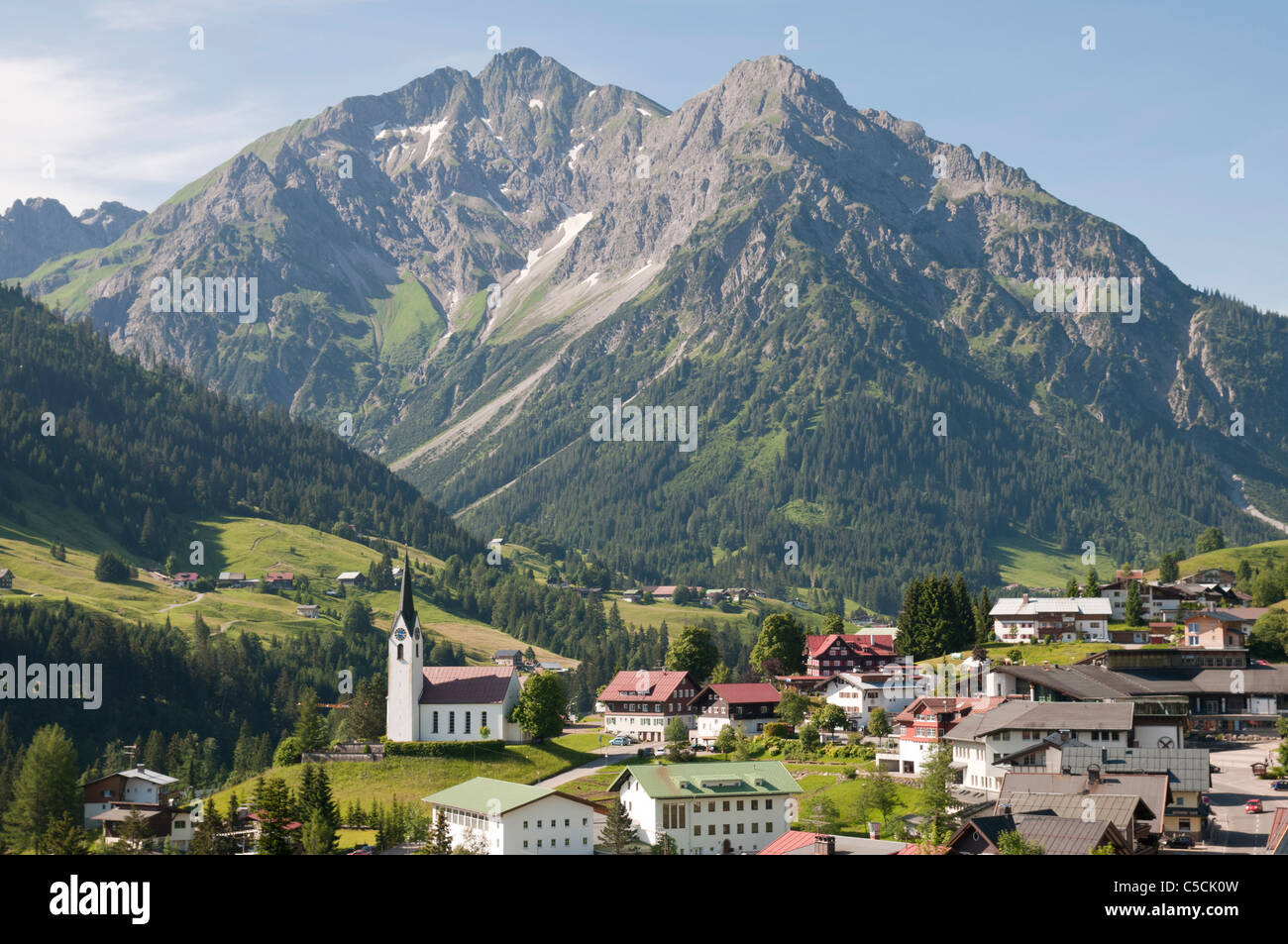 Hirschegg, Kleinwalsertal valley, Vorarlberg, Allgaeu Alps, Austria Stock Photo