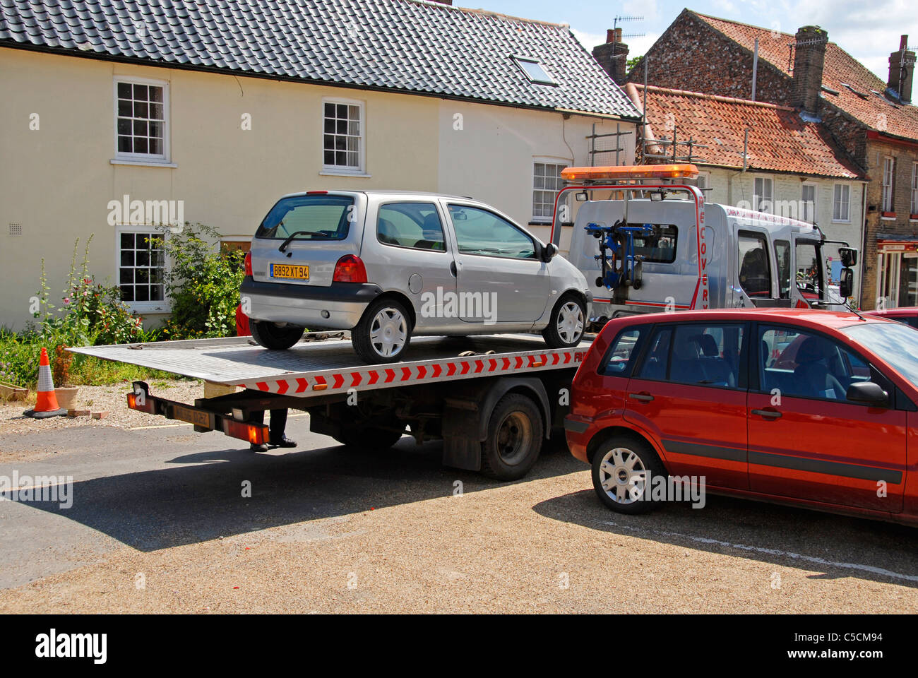 Recovery of broken down car, Little Walsingham, Norfolk Stock Photo