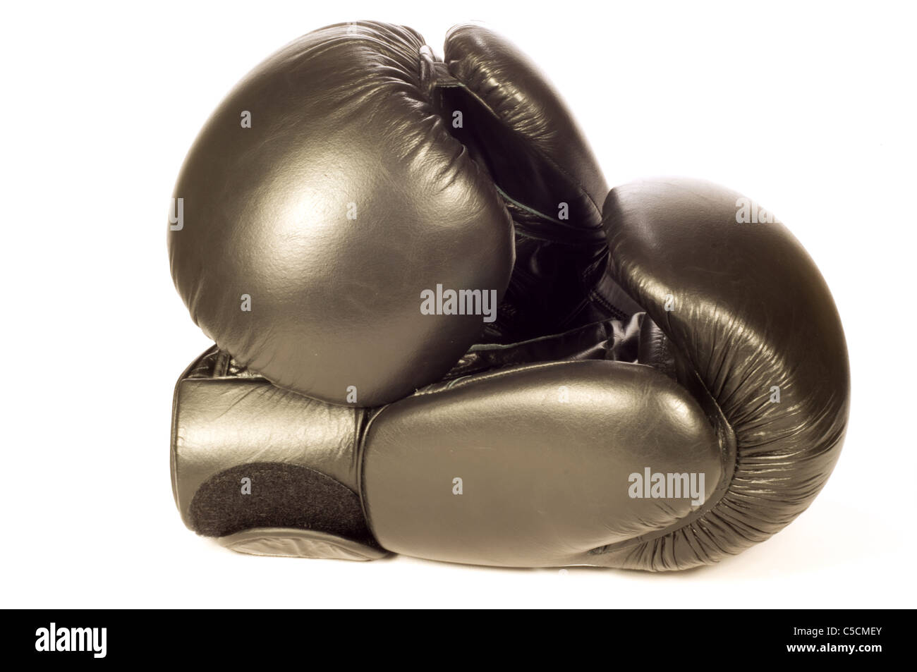 black boxing gloves Stock Photo