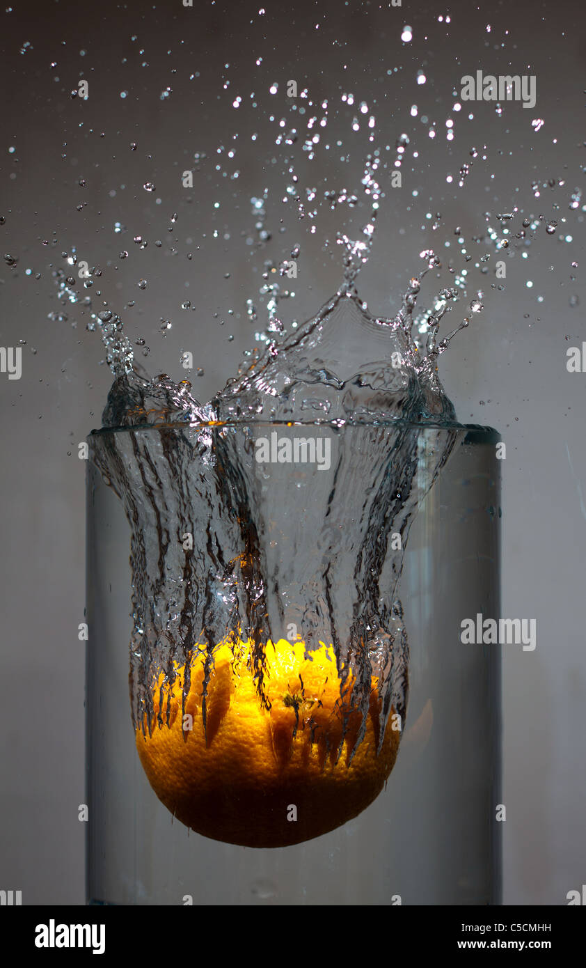 Fruit Splash in Drink Stock Photo Alamy