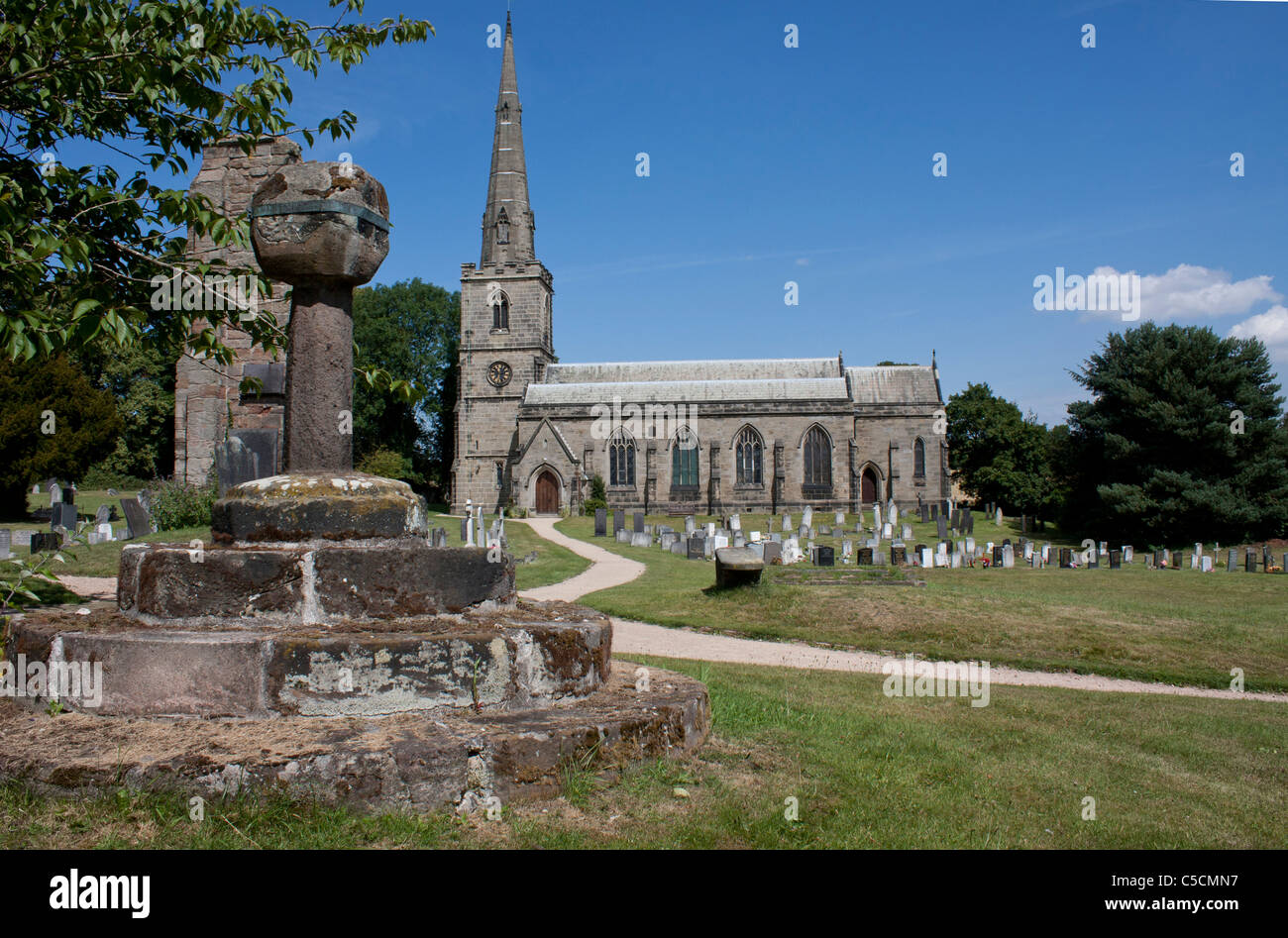 St Church Ticknall Derbyshire England Stock Photo Alamy