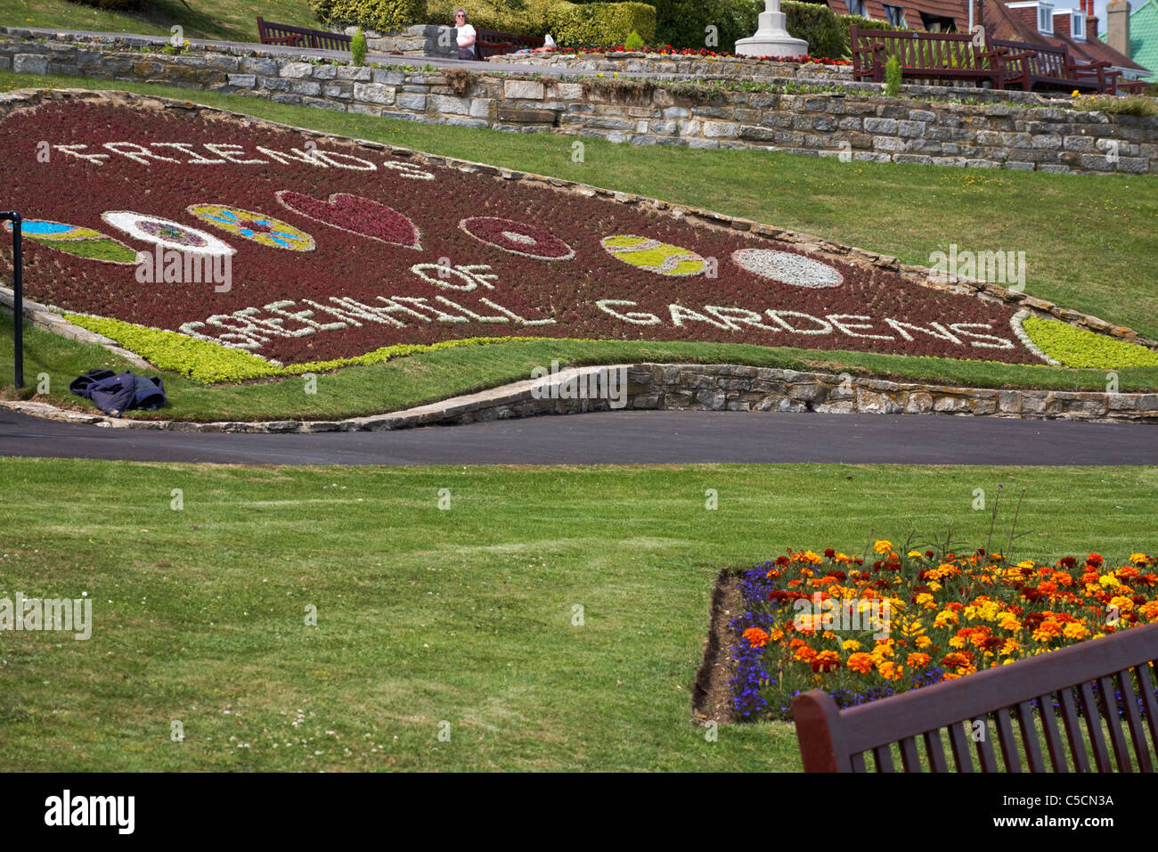 Friends of Greenhill Gardens display in Weymouth in July Stock Photo