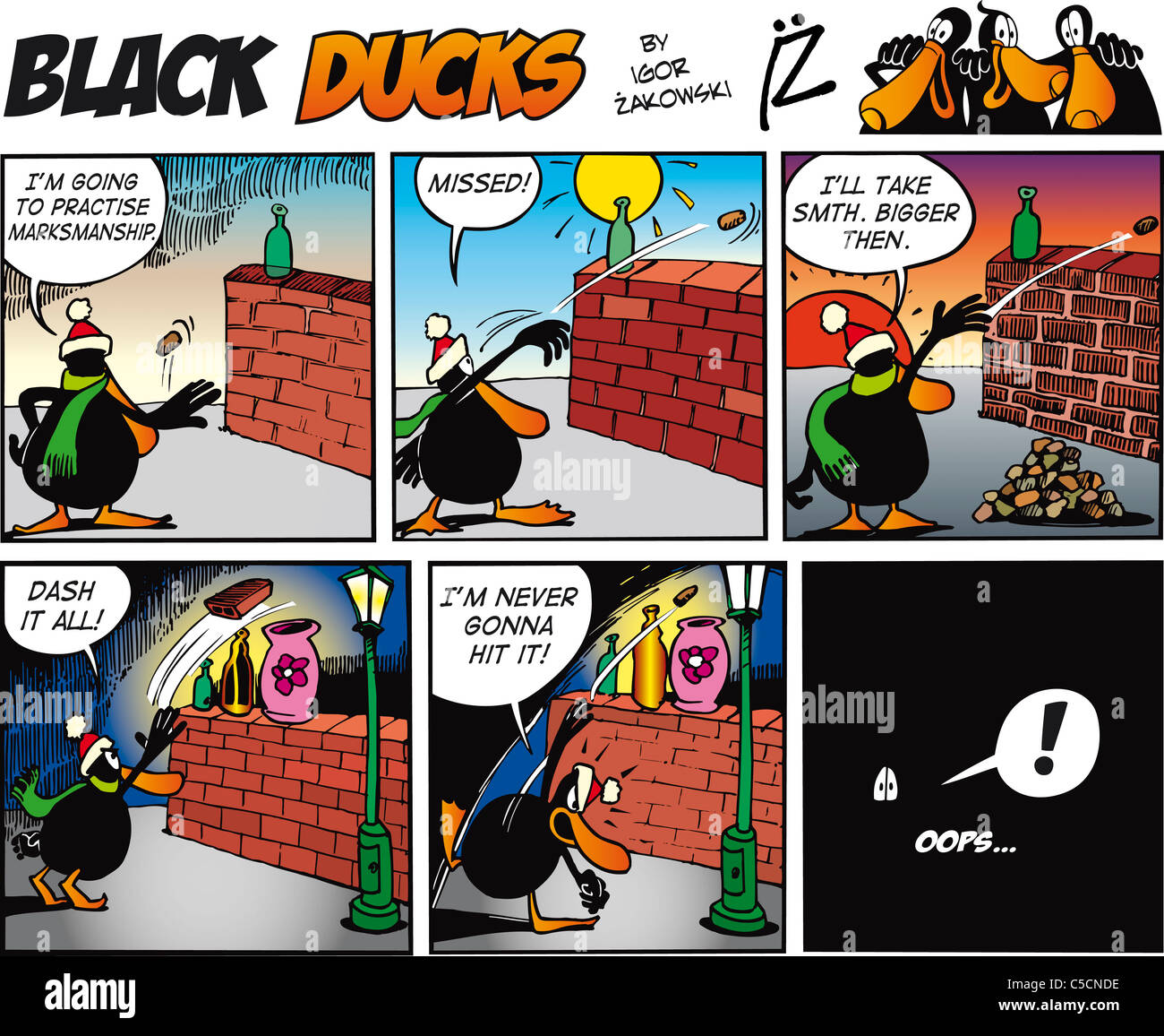 Black Ducks Comic Strip episode 68 Stock Photo